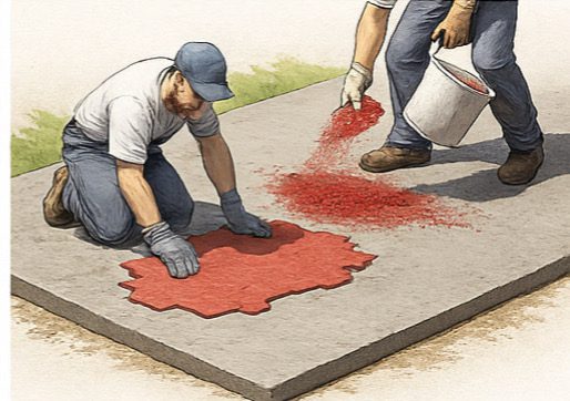 Оцветяване на Щампован бетон